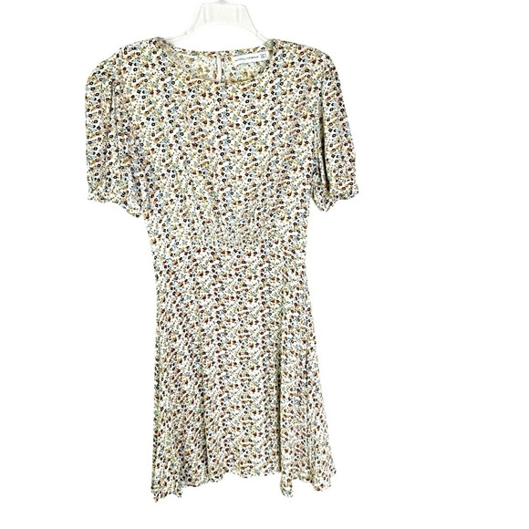 Faithfull The Brand Sidonie Floral Aurelia Cream Floral Mini Dress Size 4 - Picture 5 of 12
